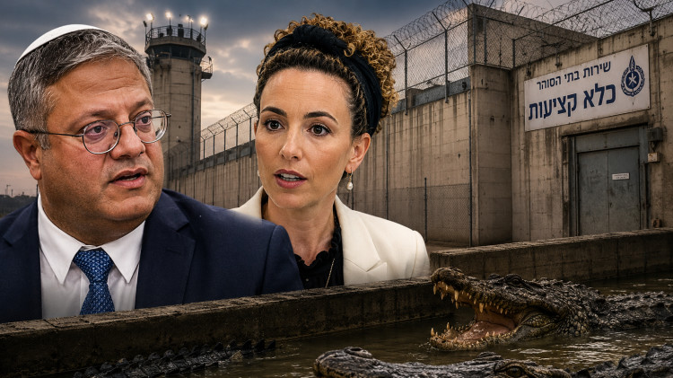 אימר בן גביר, עידית סילמן, תנינים בכלא קציעות (צילום: AI)