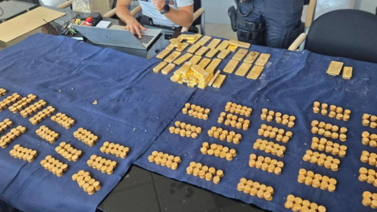 מטילי הזהב והמטבעות שנמצאו (צילום: צילום מסך)
