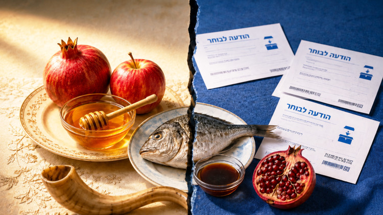 ארוחת חג בצל הבחירות (צילום: AI)