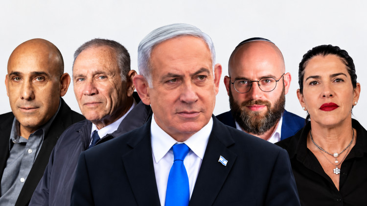 ביבי נתניהו והמשוריינים החדשים (צילום: רמי זרנגר,דוברות הליכוד,חיים גולדברג פלאש 90,יוסי אלוני פלאש 90,בינה מלאכותית)
