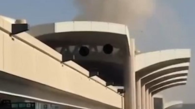 פיצוץ בנמל התעופה "המלך חאלד" בריאד, סעודיה (צילום: צילום מסך רשת X)
