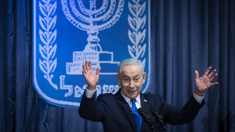 בנימין נתניהו נואם בטקס פתיחת שגרירות קולומביה בירושלים (צילום: חיים גולדברג פלאש 90)
