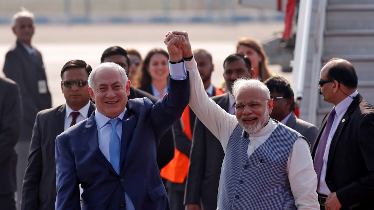 בנימין נתניהו ונרנדרה מודי (צילום: רויטרס)