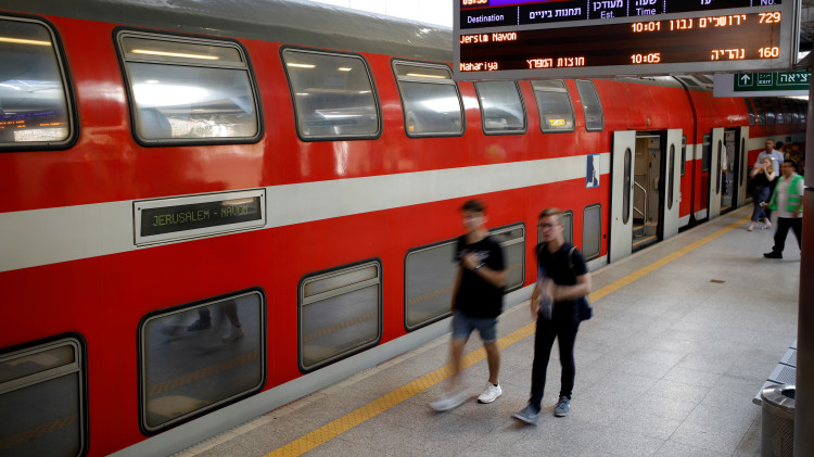 תחנת רכבת ישראל בנתב"ג (צילום: רויטרס)