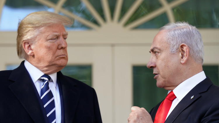 דונלד טראמפ, בנימין נתניהו (צילום: REUTERS/Kevin Lamarque)