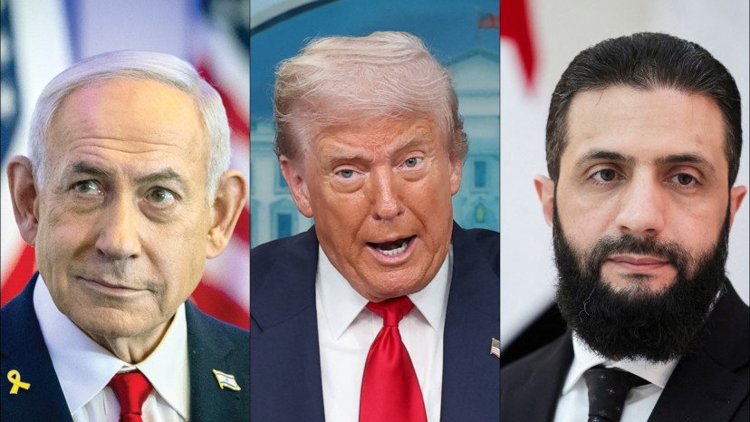 אחמד א-שרע, דונלד טראמפ, בנימין נתניהו (צילום: רויטרס,REUTERS/Khalil Ashawi,חיים גולדברג פלאש 90)