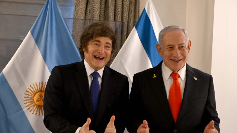 נתניהו ומיליי (צילום: אבי אוחיון לעמ)