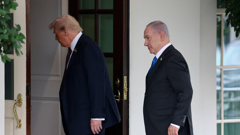 בנימין נתניהו, דונלד טראמפ (צילום:  REUTERS/Jonathan Ernst )