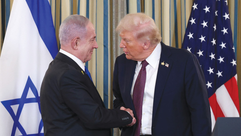 דונלד טראמפ ובנימין נתניהו בבית הלבן (צילום: רויטרס)