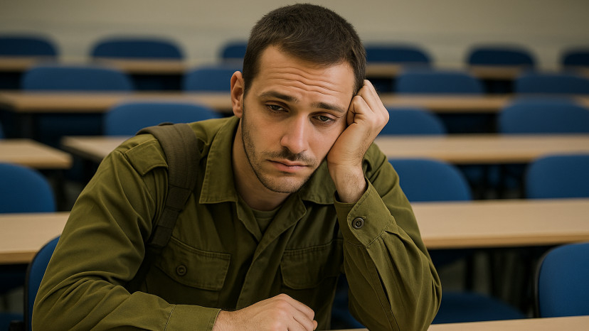 זעקת סטודנטים במילואים (צילום: מעריב אונליין)