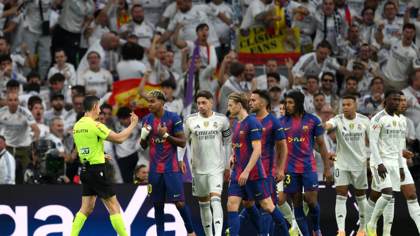 שחקני ברצלונה וריאל מדריד (צילום: David Ramos / Staff)