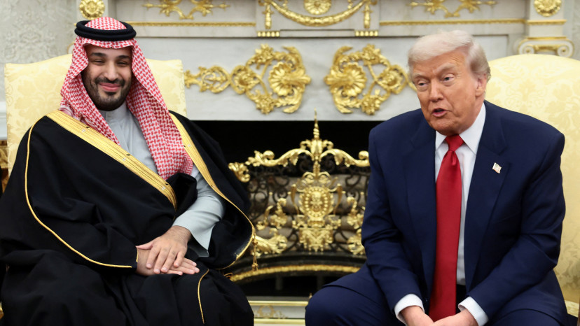 דונלד טראמפ, מוחמד בן סלמאן (צילום: REUTERS/Evelyn Hockstein)