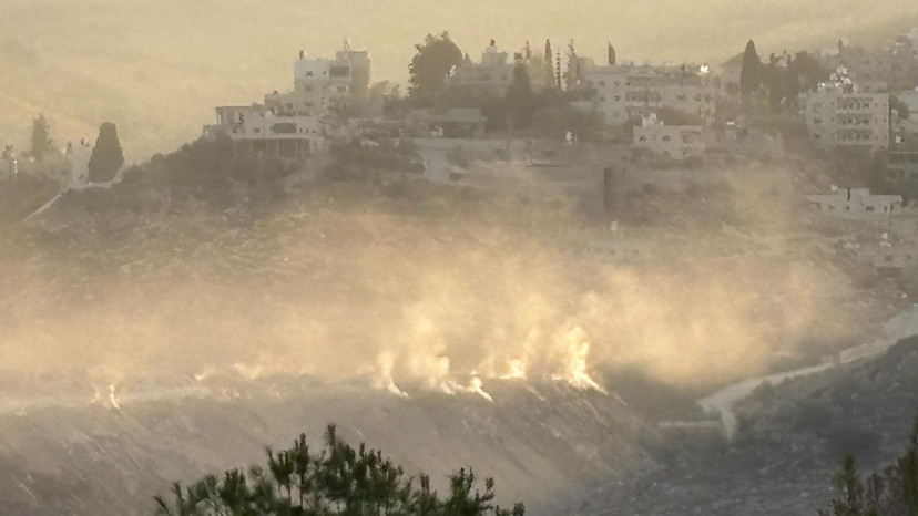 שריפת פסולת בנעלין  (צילום: שני גזית)