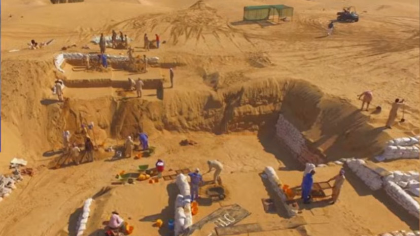 האתר הארכיאולוגי בו נמצאו הממצאים המקשרים בין דובאי למצרים (צילום: צילום מסך יוטיוב)