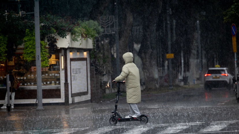 סופת ביירון: כמה גשם ירד בעיר שלכם? (צילום: מרים אלסטר פלאש 90)