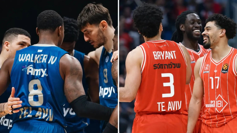 מכבי תל אביב, הפועל תל אביב (צילום: עיבוד תמונה, דני מרון, Dubai Basketball)