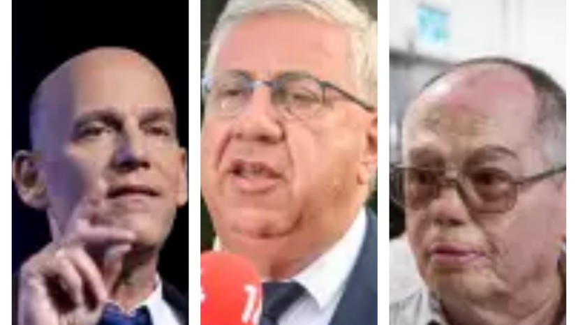 מימין: אברמוביץ', ברדוגו וגיא פלג (צילום: אבשלום ששוני, פלאש 90)