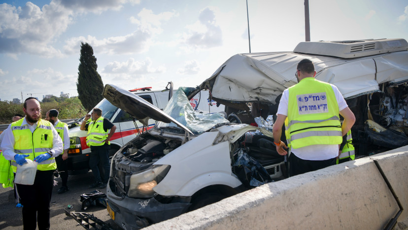 תאונת דרכים, 25.9.25 (צילום: אבשלום ששוני)