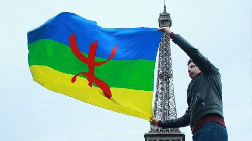 דגל קביליה בפריז (צילום: צילום מסך אינסטגרם)