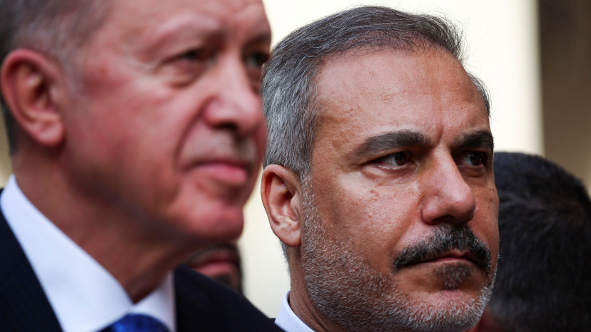 האקאן פידאן, רג'פ טאיפ ארדואן (צילום: REUTERS/Florion Goga)