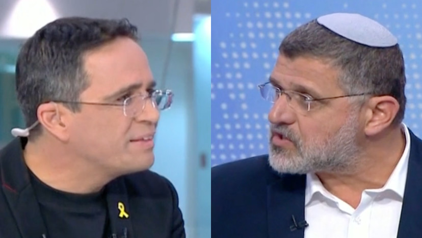 אביחי בוארון, אלמוג בוקר (צילום: צילום מסך ערוץ 12)