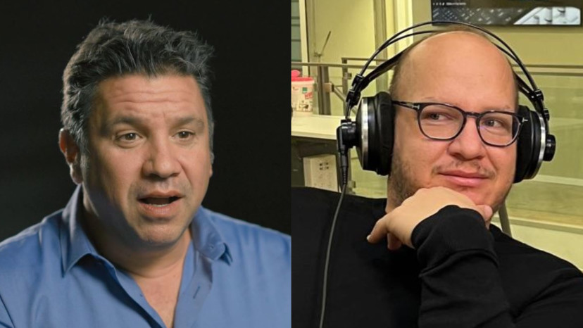 חיים לוינסון, עמרי אסנהיים (צילום: 103FM, צילום מסך רשת 13)