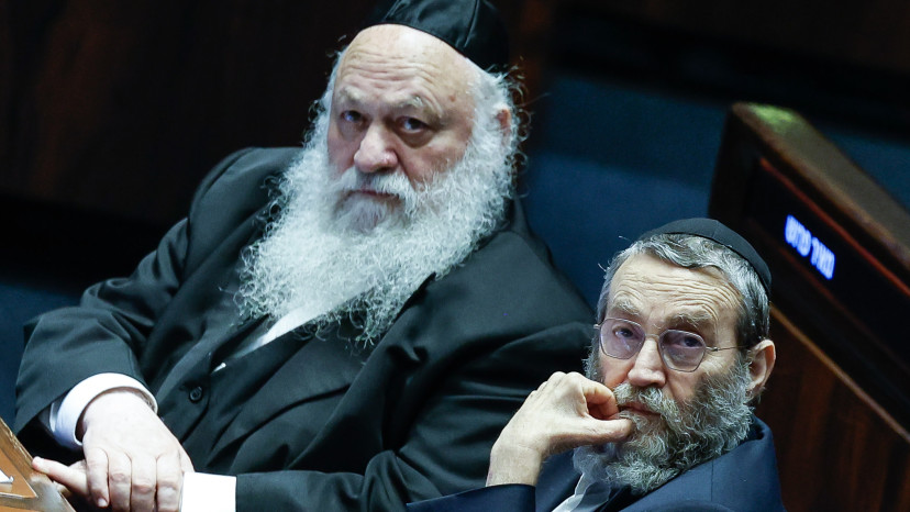 משה גפני ויצחק גולדקנופף (צילום: אורן בן חקון פלאש 90)