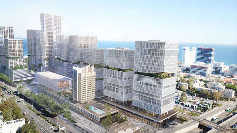 התוכנית לפרויקט במתחם התחנה בבת גלים (צילום: SO אדריכלים)