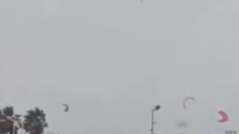 תיעוד אסון הקייט בבת ים  (צילום: מתוך רשתות לפי סעיף 27 א על פי זכויות יוצרים)