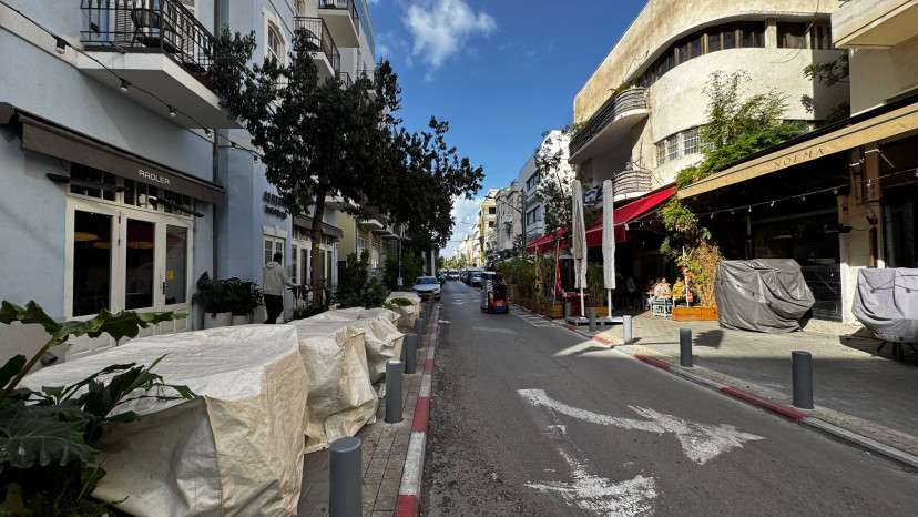 נחלת בנימין ביום. נוף תל אביבי סטנדרטי למדי (צילום: דן עזרא)