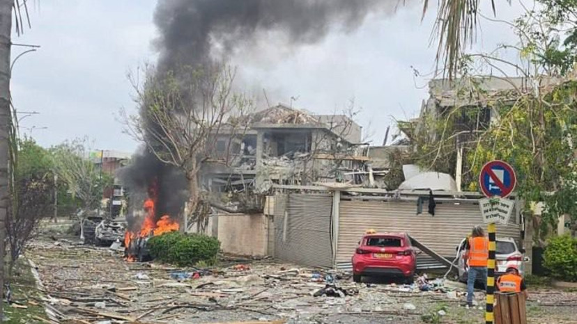 פגיעת טיל איראני (צילום: שימוש לפי סעיף 27א')