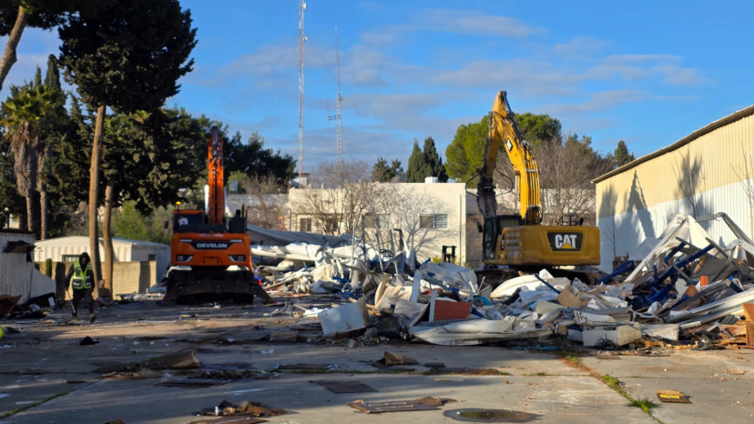 הריסת מתחם אונר"א בירושלים (צילום: רשות מקרקעי ישראל)