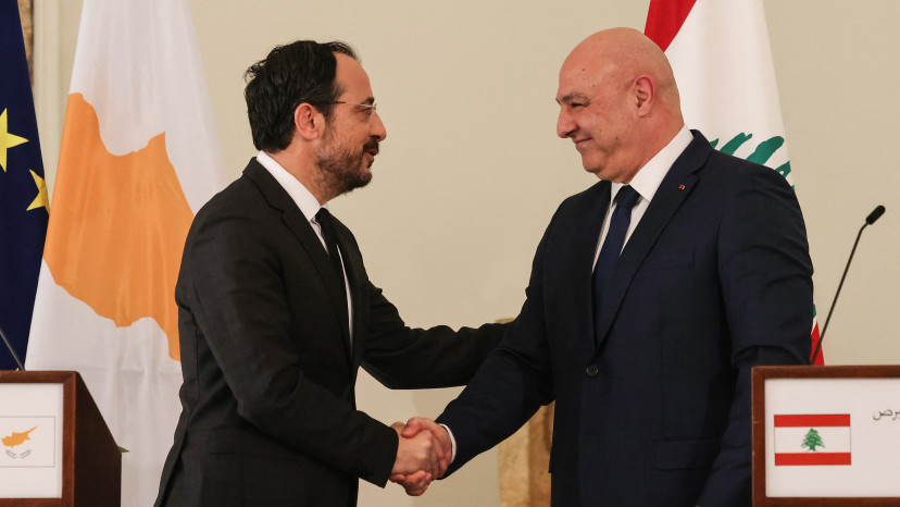 ביקור נשיא לבנון בקפריסין (צילום: Anwar AMRO / AFP via Getty Images)