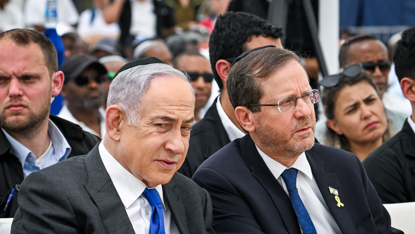 יצחק הרצוג ובנימין נתניהו (צילום: אריה לייב אברמס)