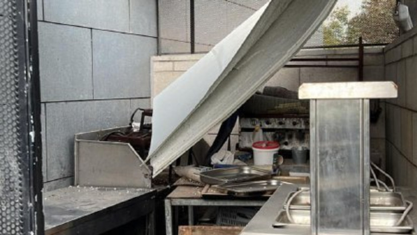 המחסן שקרס על הילד בחדרה  (צילום: רשתות חברתיות, שימוש לפי סעיף 27 א')