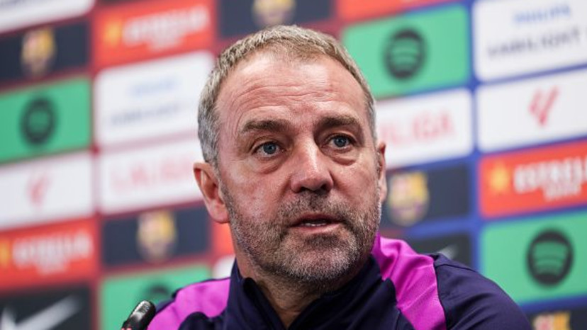 האנזי פליק מאמן ברצלונה (צילום: Gettyimages)