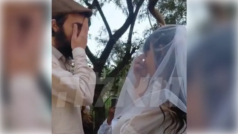 החתן והכלה רגעים לפני האירוע הקשה (צילום: באדיבות המשפחה)