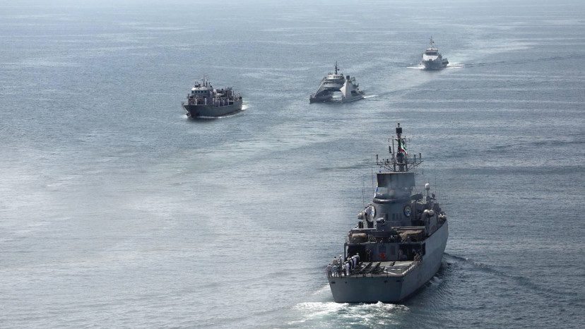 תרגיל ימי צבאי: איראן רוסיה סין במיצרי הורמוז  (צילום: רויטרס)