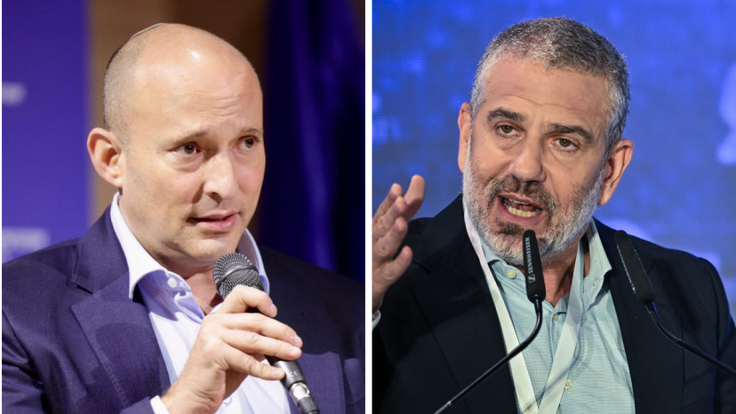 ינון מגל, נפתלי בנט (צילום: אלון גלבוע,Arie Leib Abrams/Flash90)