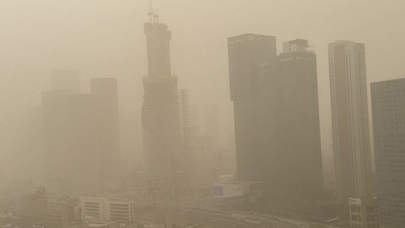 אובך וזיהום אוויר בתל אביב (צילום: ד"ר איתי גל)