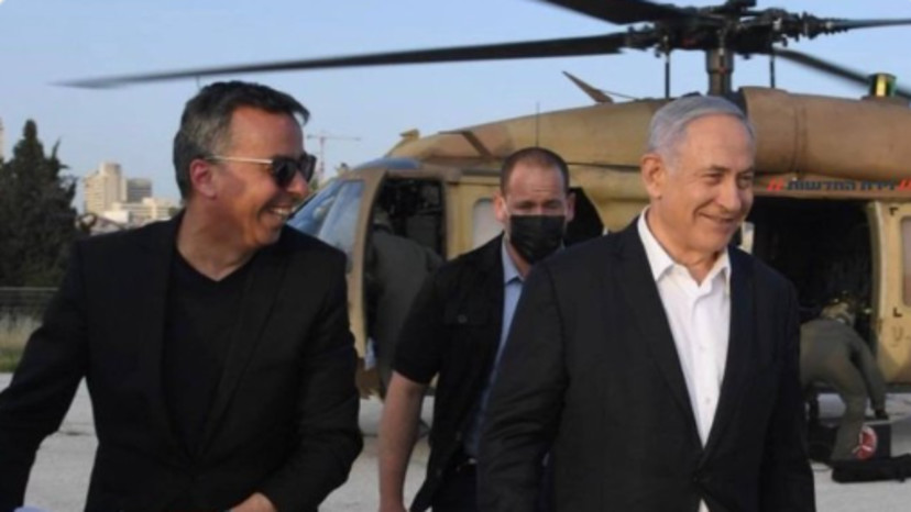 אשר חיון ז"ל ובנימין נתניהו (צילום: צילום מסך רשת X)