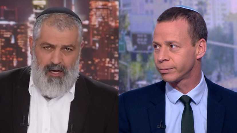 עמית סגל, צביקה יחזקאלי (צילום: צילומי מסך ערוץ 12 ו-I24NEWS)