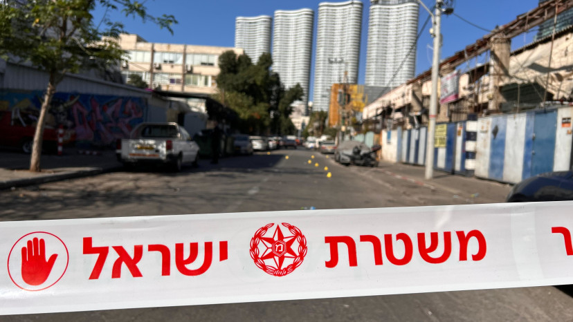 זירת האירוע בתל אביב (צילום: אבשלום ששוני)