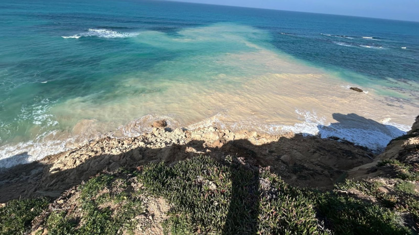 קריסת המצוק בהרצליה (צילום: אסף ניסנבוים רשות הטבע והגנים)