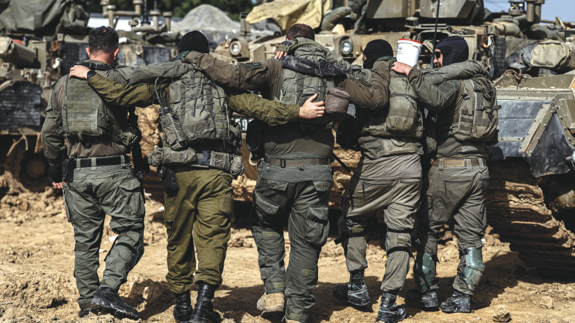 לוחמי מילואים מחטיבת אלכסנדרוני בגבול עזה, 27.1.26 (צילום: צפריר אביוב, פלאש 90)