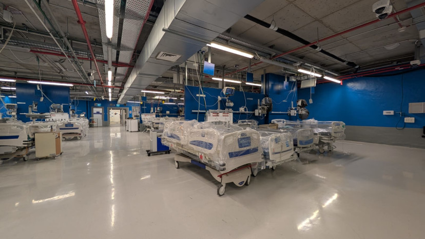 מתחם תת קרקעי במרכז הרפואי שמיר (אסף הרופא) (צילום: אסף הרופא)