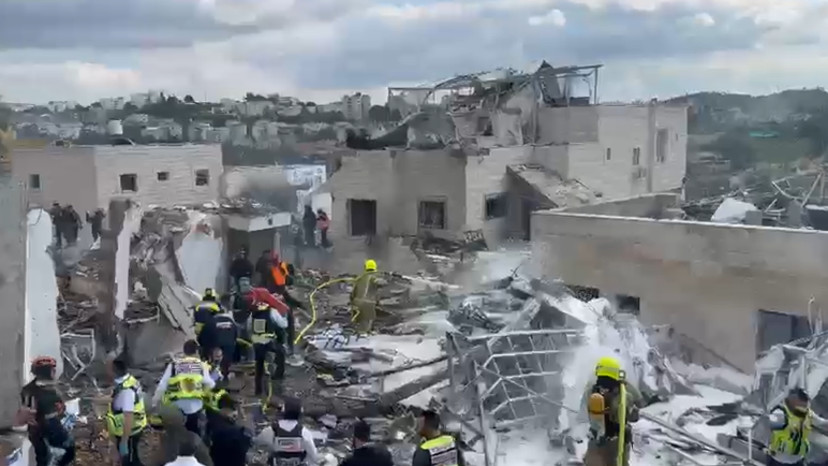 זירת נפילה בבית שמש  (צילום: שימוש לפי סעיף 27א')