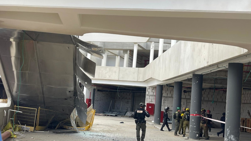 זירת פגיעה במרכז הארץ (צילום: שימוש לפי סעיף 27א')