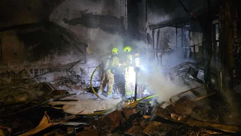 זירת הנפילה בנהריה (צילום: כבאות והצלה)