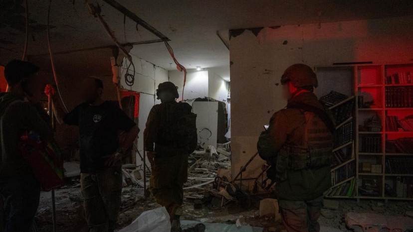 פיקוד העורף בזירות הנפילה (צילום: דובר צה"ל)